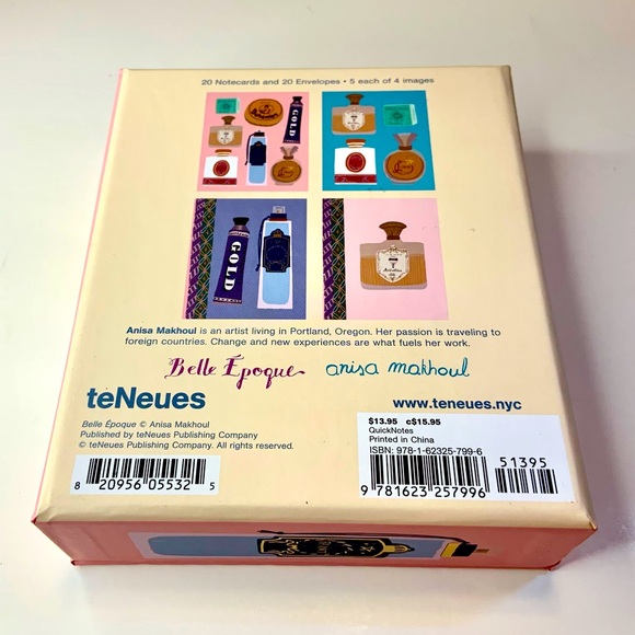 Anisa Makhoul - Pink Belle Epoque Thank You Notecards Blank Greeting Cards - Picture 8 of 11